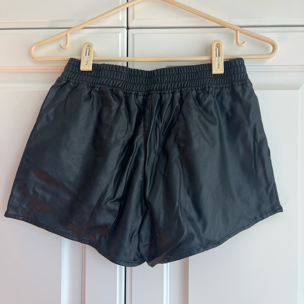 Leather Loose Fit Shorts